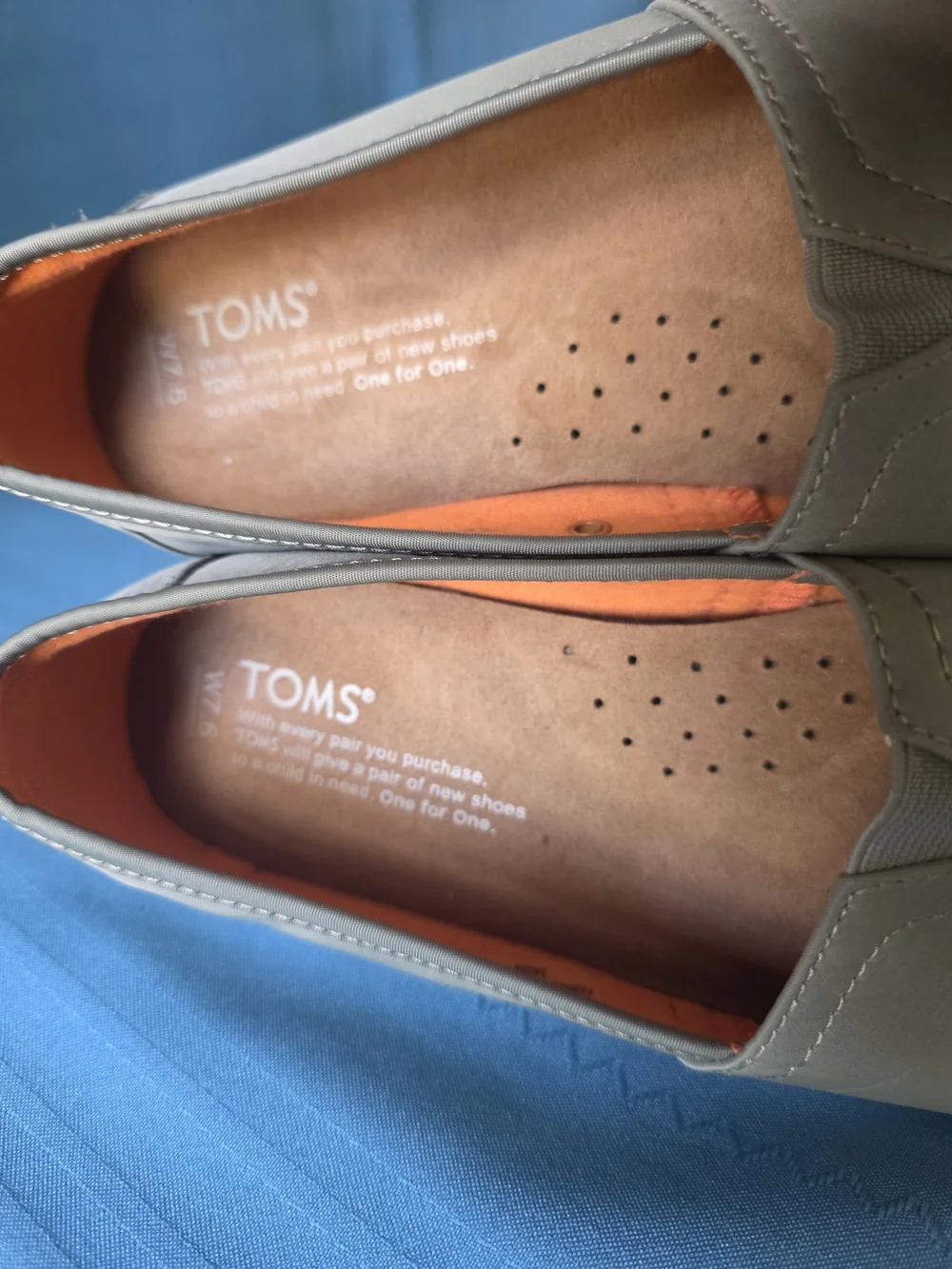 TOMS Gray Slip-On Canvas Shoes Women’s 7.5